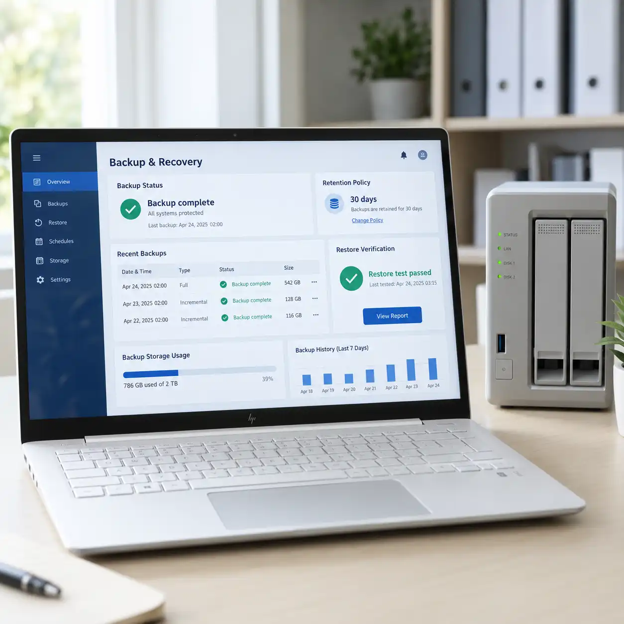 Backups and restore checks illustration