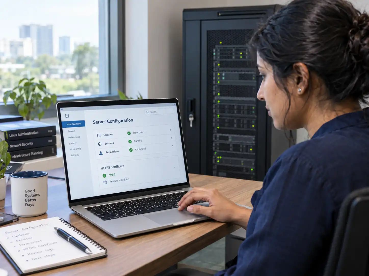 Server hardening and certificate management illustration