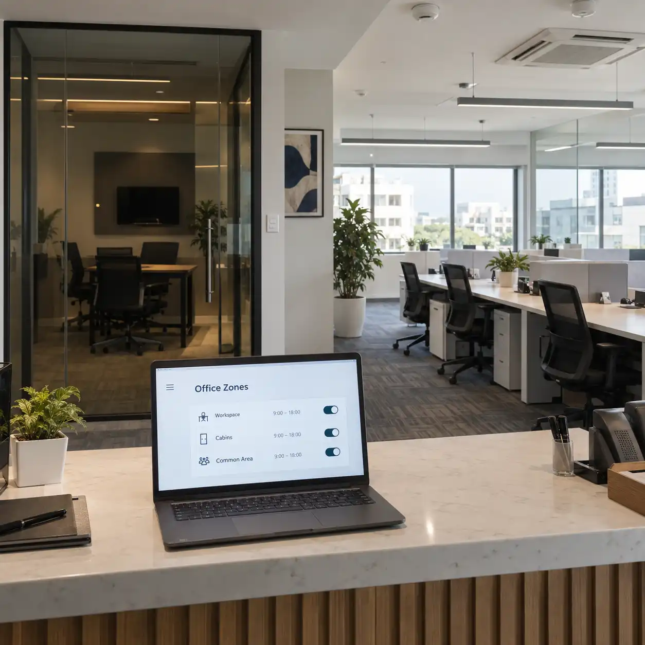 Office automation illustration