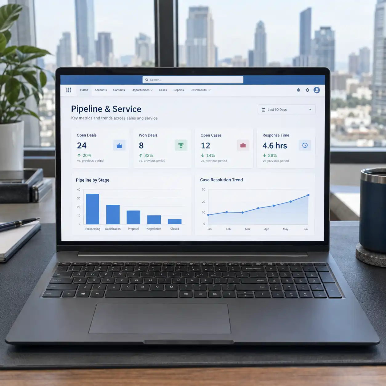 Pipeline and service dashboards illustration