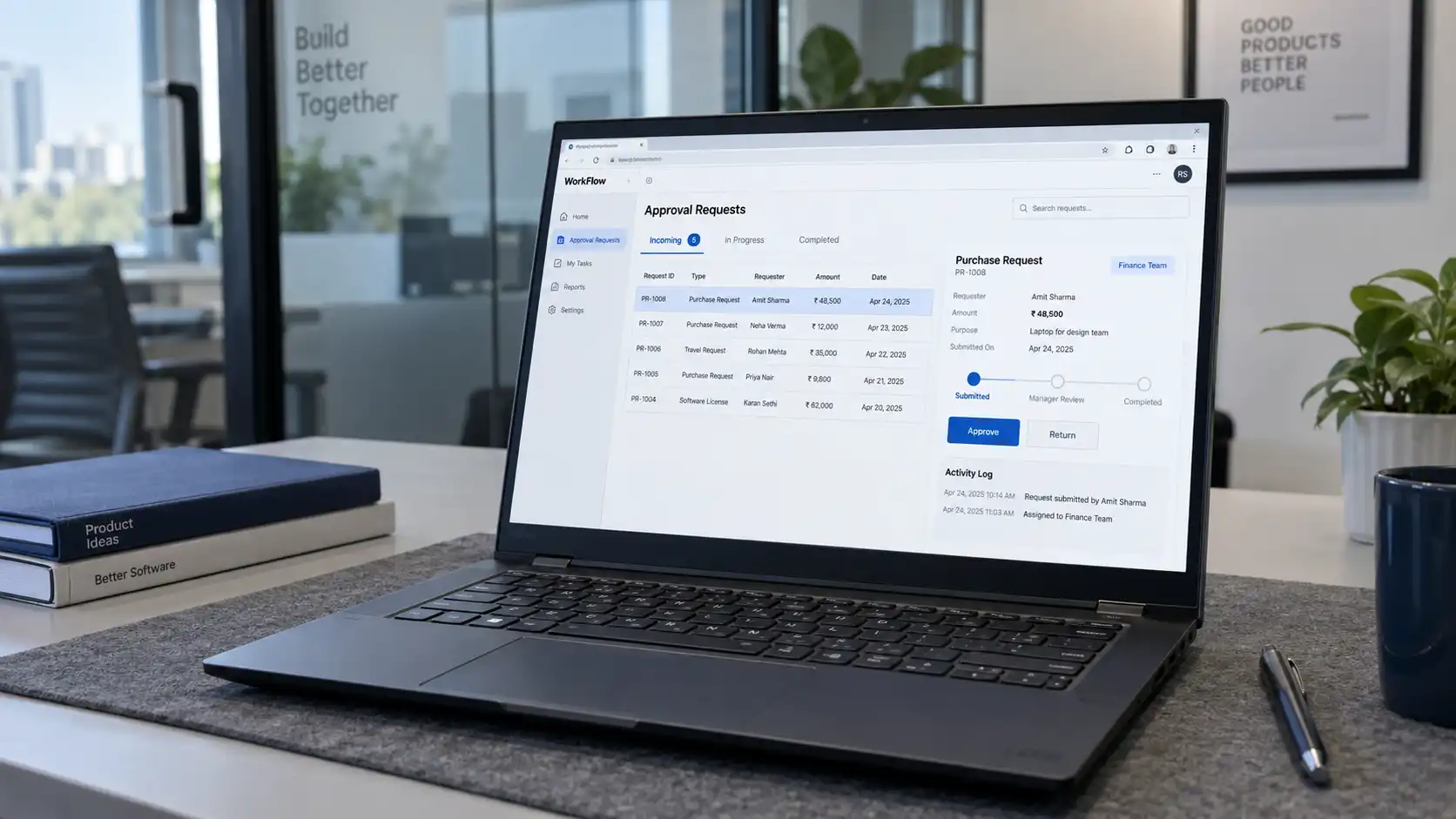 Workflow and approval systems illustration